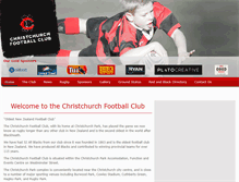 Tablet Screenshot of christchurchfootballclub.co.nz